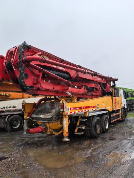 USED SANY 48m pump truck Concrete Pump 2014 Boom Pump Benz chassis