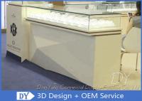 Custom Modern Matte Beige Jewelry Store Vitrines Capacidade de peso 30-50kg / camada