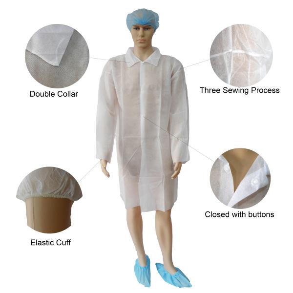 Non Woven Laboratory Coat Designs Wholesale Fabric Material Doctors Medical Disposable Lab Coats