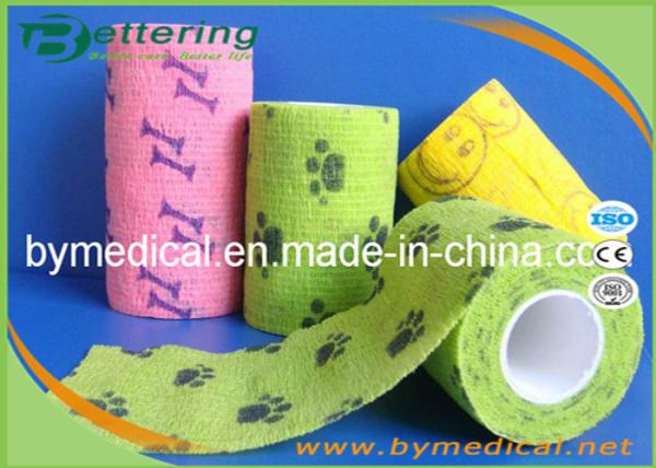 First Aid Care Cohesive Bandage Wrap , Colored Self Adhering Gauze Bandage
