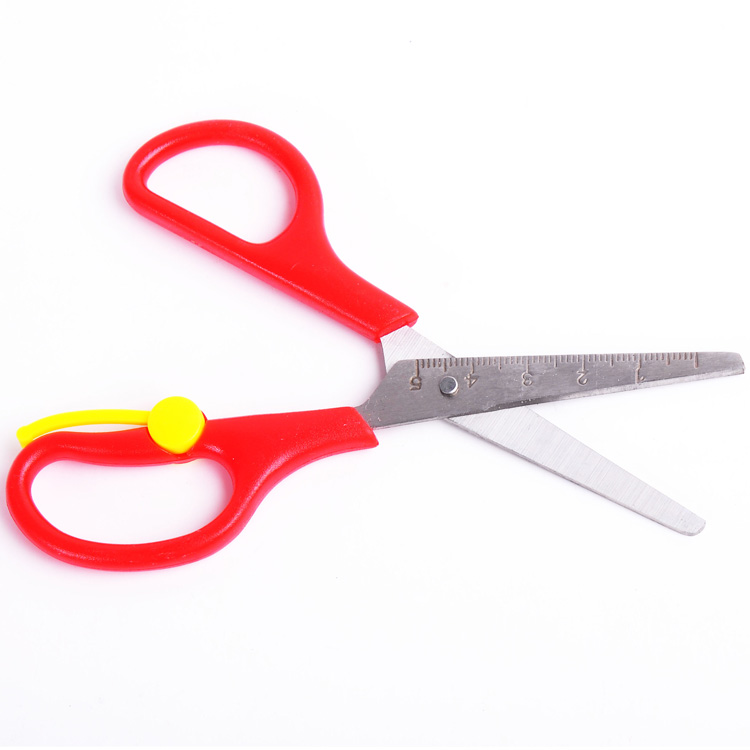 High quality wholesale OEM carbon steel durable student safety scissors