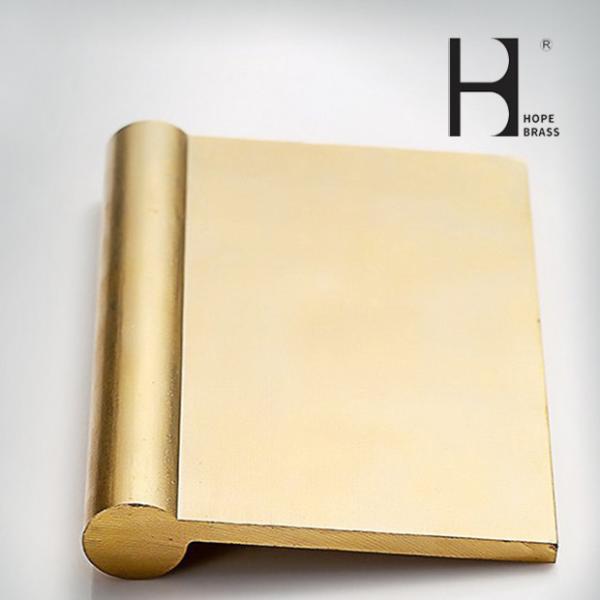 Golden Corrosion Resistant Solid Brass Hinges SGS Certification For Door