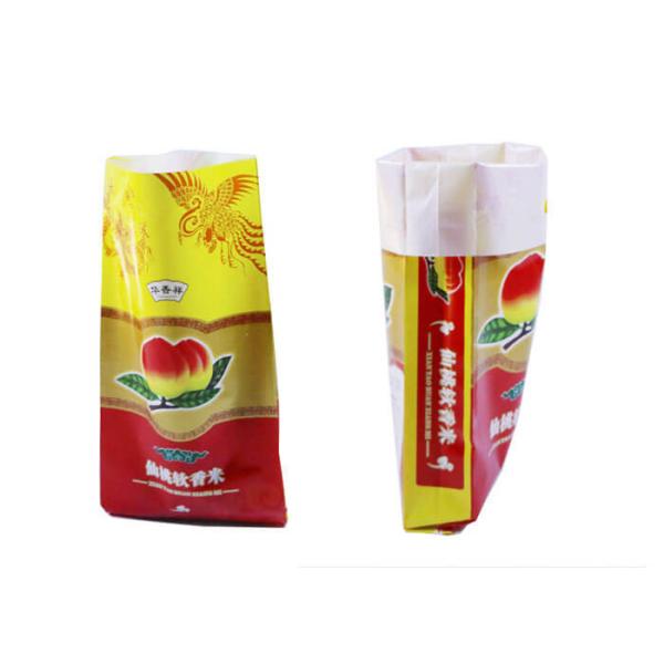 White Polypropylene Grain Bags , Large Gusseted Poly Bags For Food Packaging