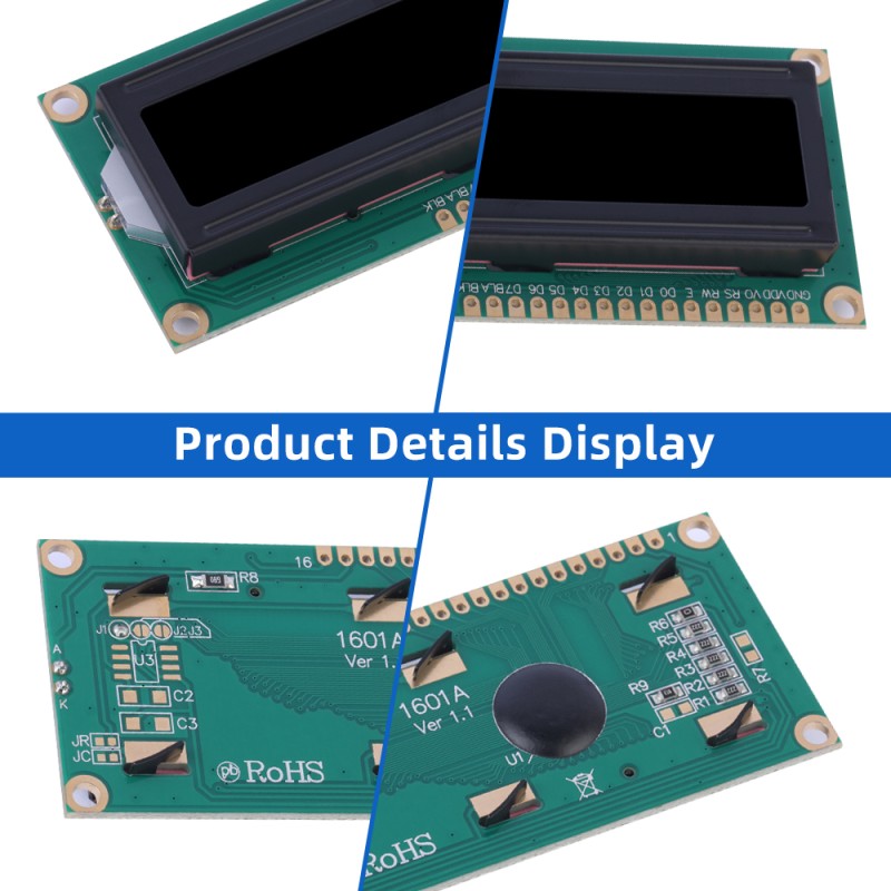 Persian BTN Black Film  1601A Character LCD Module 16 PIN  High Brightness LCD Screen
