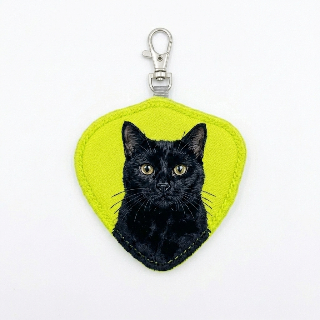 Customized Eco-Friendly Rubber Silk Screen Printed Rectangular Hanging Ring Embroidery Keychain
