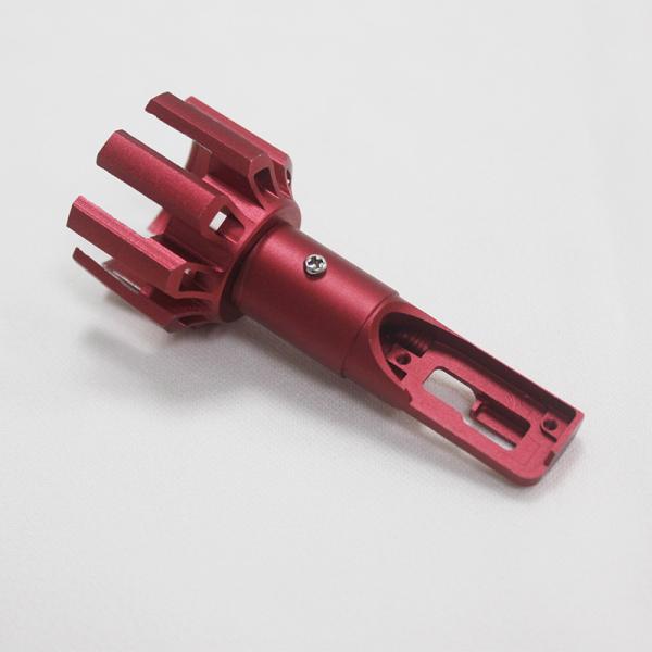 Peças fazendo à máquina de alumínio vermelhas de anodização do CNC