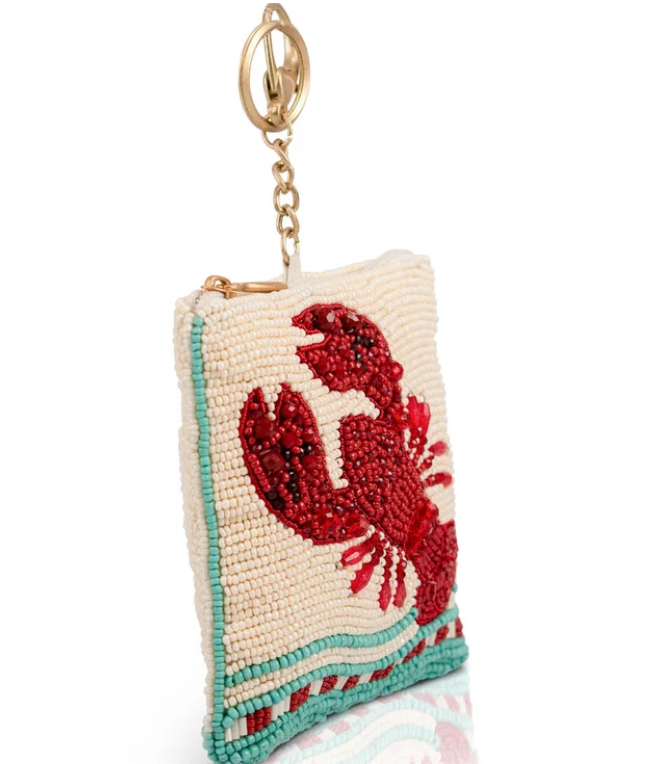 Crack Me Up Coin Purse Coin Purse Key ring and easy open trigger hook Beaded coin small bags