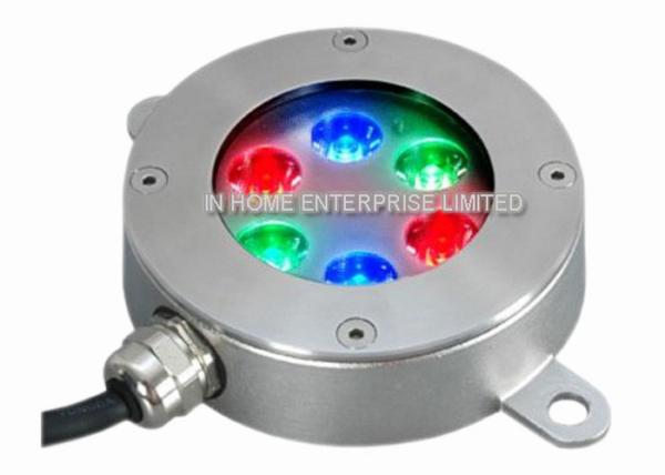 12 Volt LED Underwater Light , Stainless RGB Color Changing LED Pool Light
