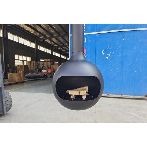 French Villa Hanging Real Fire Steel Special-Shaped Wood Burning Fireplace