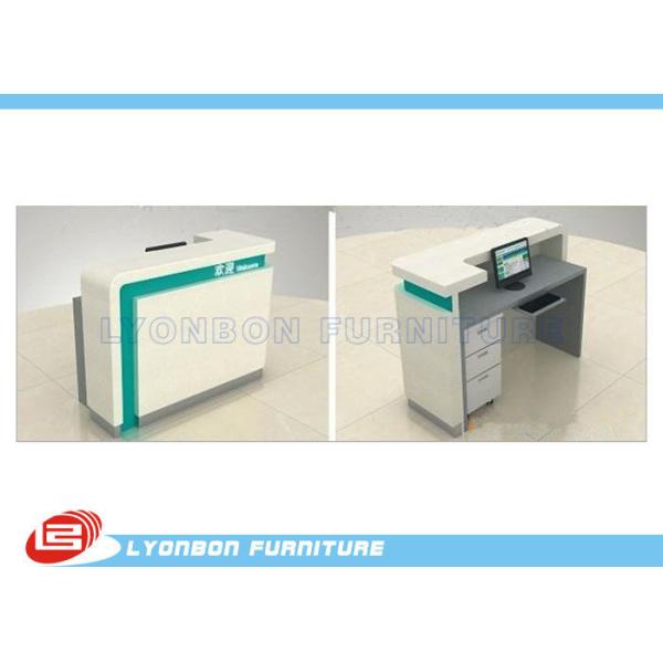 Painted MDF Commercial Wood Reception Desk Customized For Retail Store