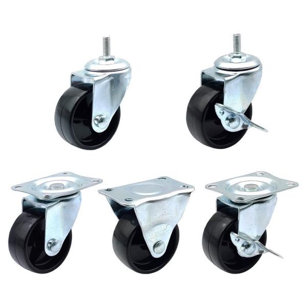 2 Ton Heavy Duty Adhesive Caster Wheel Top Plate Size 92*64mm Brake for Easy Movement