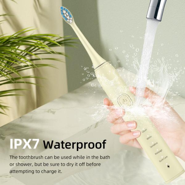 Cepillo de dientes eléctrico inteligente para adultos IPX7 para limpieza oral y blanqueamiento