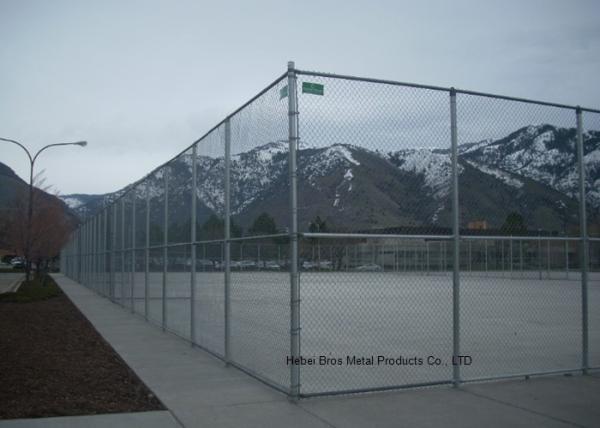 Hot Dipped Galvanized Steel Wire Fencing , Residential Metal Chain Link Fence