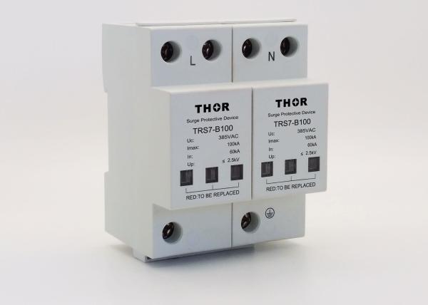 High Standard Lightning Proof Surge Protector , 100KA Industrial Power Surge Protector