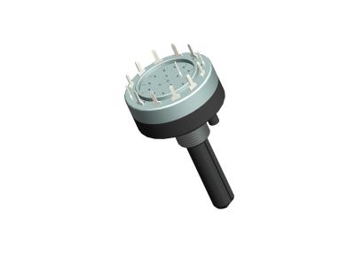 Insulated Shaft Rotary Switch 26mm Multi Way Switch For Multimedia Audio