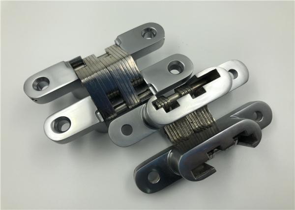 High Performance Hidden Door Hinges Zinc Alloy For 30Mm Interior Wooden Door