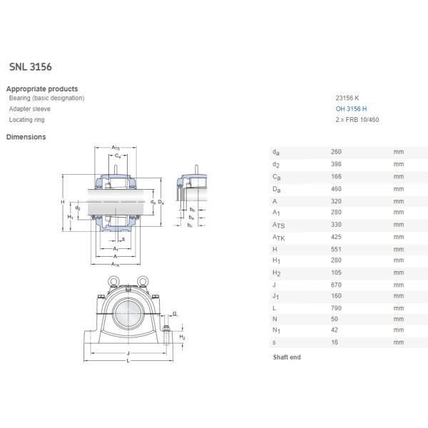 Large SNL Series SNL 3156 Split Plummer Block Housing with Standard Seals