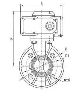 DN50 - DN300 UPVC электрический клапан для бабочек прямого типа для орошения