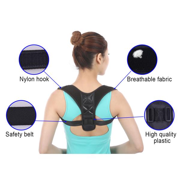 Leather Upper Back Posture Corrector Fashion Shoulder Orthosis Brace Support OEM Service