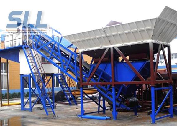 Wet Mix Portable Cement Batch Plant / Mobile Concrete Mixing Plant Without Cement Silo