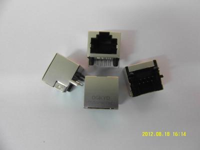 180 conector vertical do jaque modular rj45 da entrada do grau sem o transformador para o cartão líquido