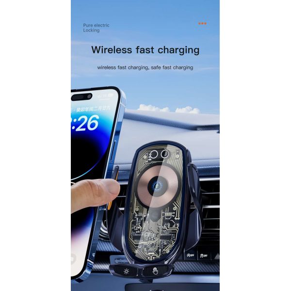 66W Magnetic Car Phone Holder With Fast Charging Hands Free Car Phone Holder