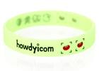 inkfilled glow in the dark adult 202mm light green customized wristbands