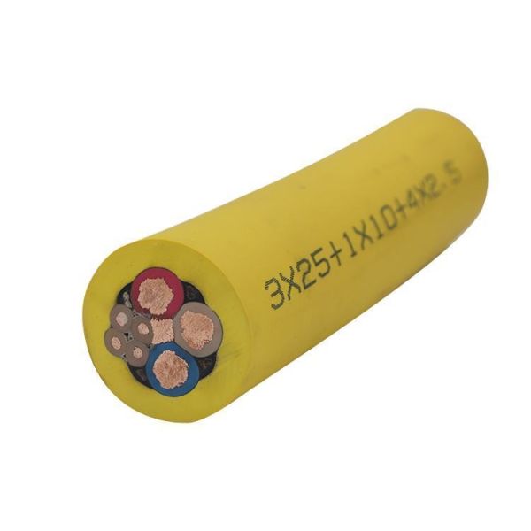 0.66kV 3+3+1/3+4+1 Cores Coal Mining Machine Shielded Rubber Sheathed Flexible Copper Cable