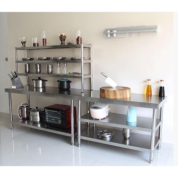 Hotel Buffet Food Equipment Stainless Steel Kitchen Work Table 1.2/1.5/1.8/2.0M Length
