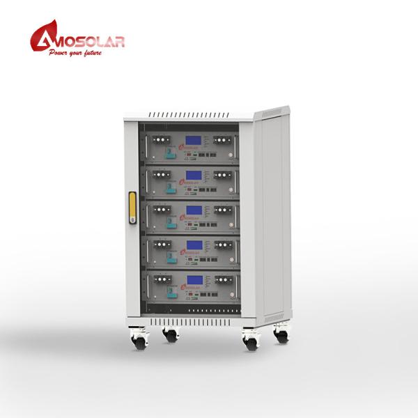Bateria de lítio de 48 V montada em rack Amosolar de 100Ah/200Ah para o desempenho do sistema solar fotovoltaico