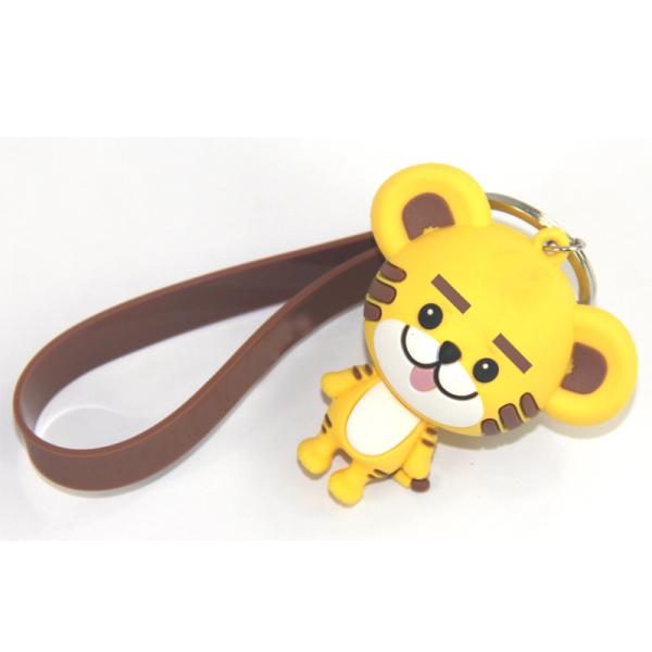 Custom Designed 2D Flat Soft Touch PVC Rubber Keychain, Custom Promotional Business Advertising Gift