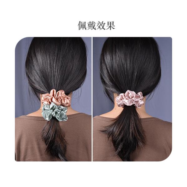 100% Pure Mulberry Silk Pink Oversized Scrunchies Silk Hair Ties Elastics Ponytail Holder