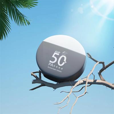 50g plastic Gray Circle smooth bottle with White lid for fragrance and sunscreen stick