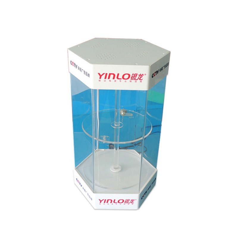 Acrylic Hook Rotatable Jewelry Display Stand, Pegboard Hanging Multi-layer Shelf, Stationery Display Rack for Malls and Supermarkets