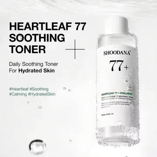 Natural Vegan Hydrating Calming Skin Balancing PH Level 77% Heartleaf Water Soothing Face Toner for All Skin