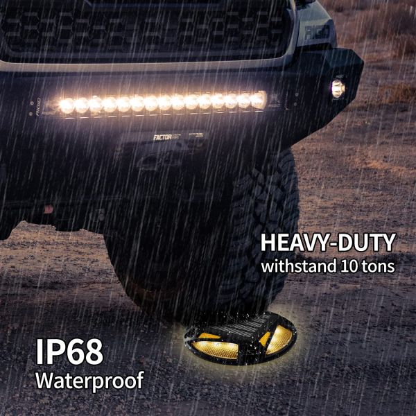Solar Road Stud with 12 pcs LED Aging Resistance Auxiliary Lighting for Traffic Roadway Safety