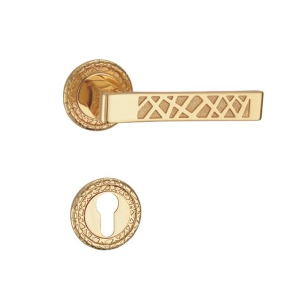 Exclusive metallic surface finishes made by PVD machine upgrade door lock texture, matching villa, apartment and engineering decoration design demands