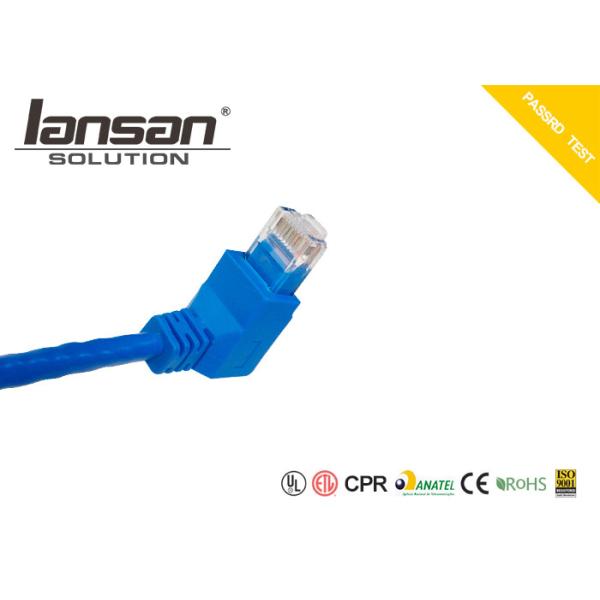 Изоляция HDPE гибкого провода проводника Cat6 UTP ДО РОЖДЕСТВА ХРИСТОВА 90 градусов гнуть отлитый в форму соединитель ботинка