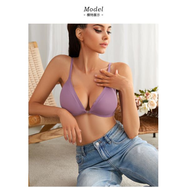 Women Sporty Seamless Bra Front Closure S-XL Wholesale High Quality Solid Bra for Women