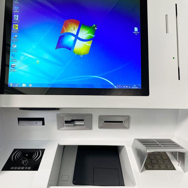 Dépôt en espèces d'affichage à cristaux liquides de kiosque de service d'individu prenant la borne de paiement de machine d'atmosphère