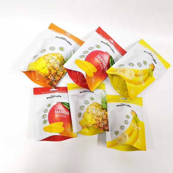 Custom Printed Ziplockstand Up Food Pouches Snack Packaging Bag