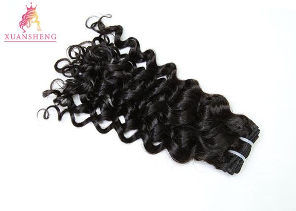 No Shedding Peruvian Human Hair Bundles / Raw Italian Wave Hair Bundles