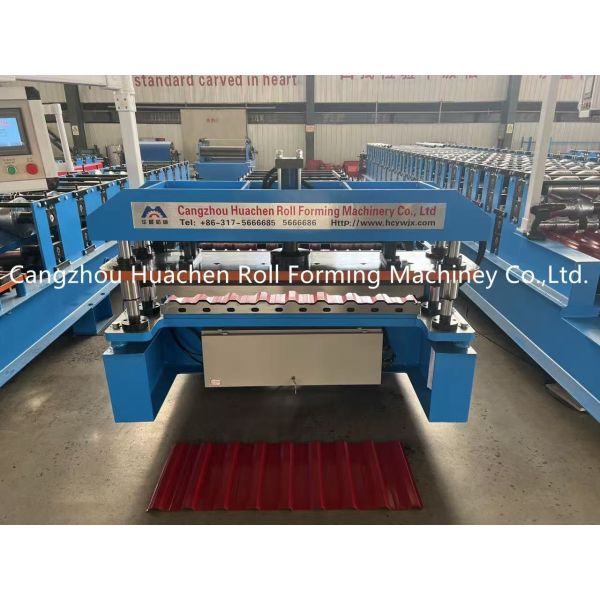 13 Stations Corrugated Profile Roofing Sheet Bending Machine with 45# Steel Quenching and Plating Rollers at 15-20m/min Speed
