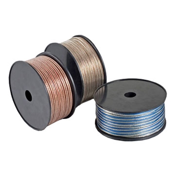 OFC Transparent Electric Wire Cable copper speaker wire Red stripe