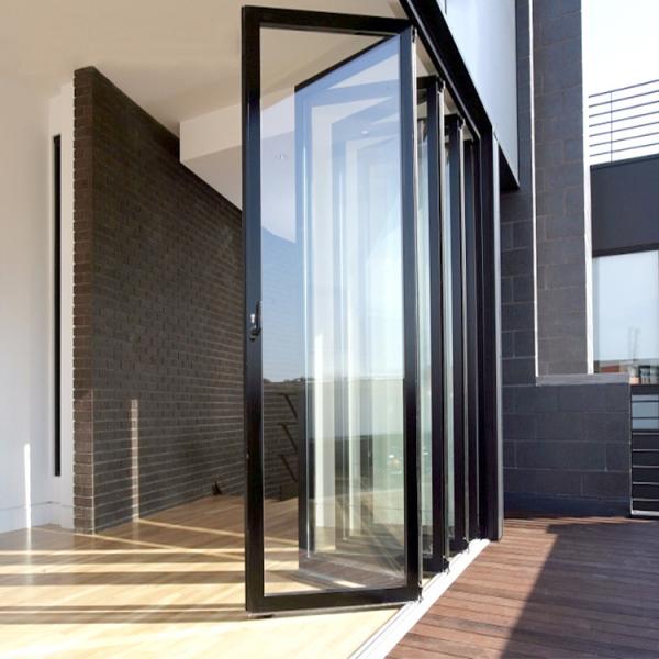 Louver 1.5mm Grill Aluminium Bifold Doors For Wall