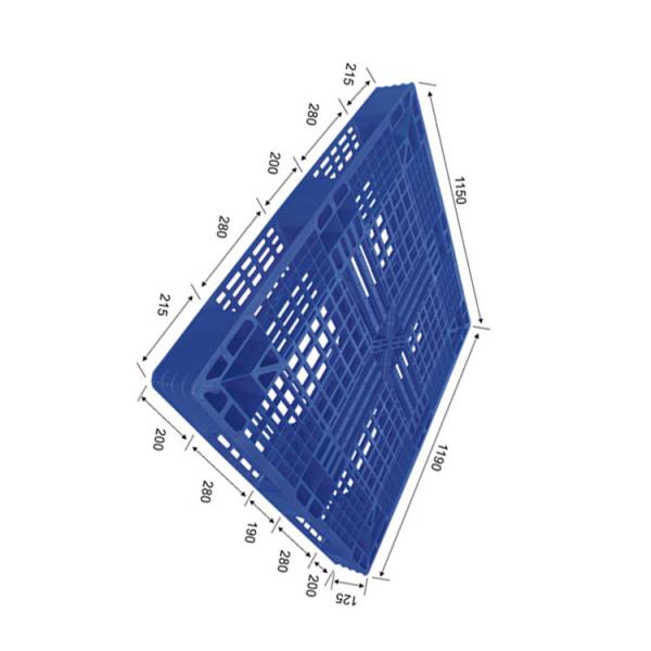 1200Kg Dynamic Warehouse Plastic Pallet Blue HDPE Versatile Handling