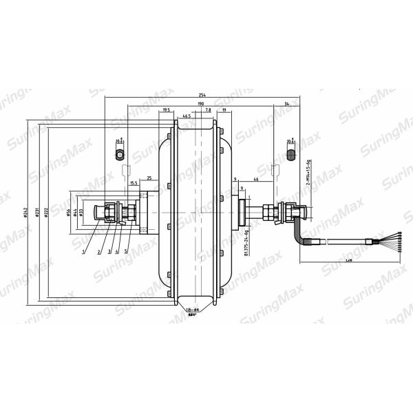 48v 500w Fat Bike Hub Motor 25-45km/H Speed Rear Wheel Assembling