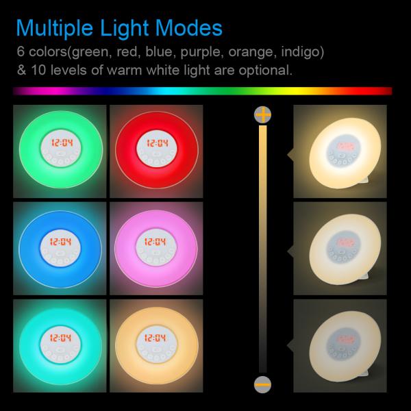 Touch Control DC5V Natural FM Wake Up Alarm Clock Light Sunset Simulation