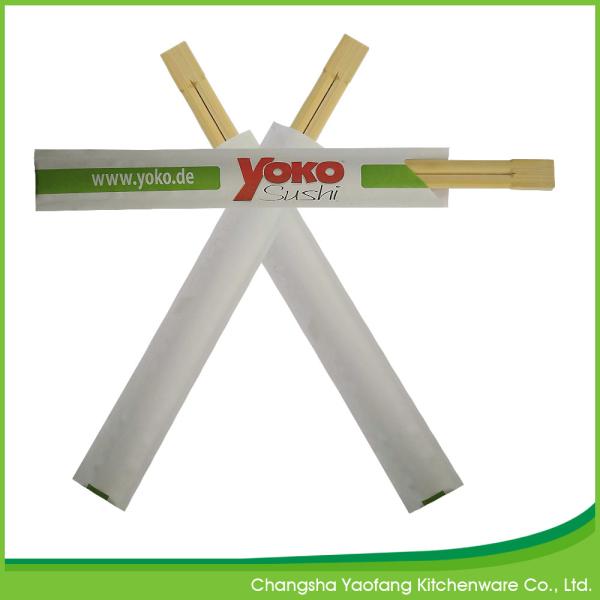 24 cm Sushi Chopsticks, Disposable Twins Bamboo Chopsticks ; Open Paper Packing