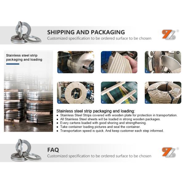 Разрез нержавеющей стали не магнитного БА прокладок SS 304 законченный свертывает спиралью 0.25mm-3mm толстое JIS